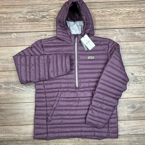 Stio Mens Pinion Down Pullover Huckleberry Jam Purple Jacket Size Medium NWT - Picture 2 of 8